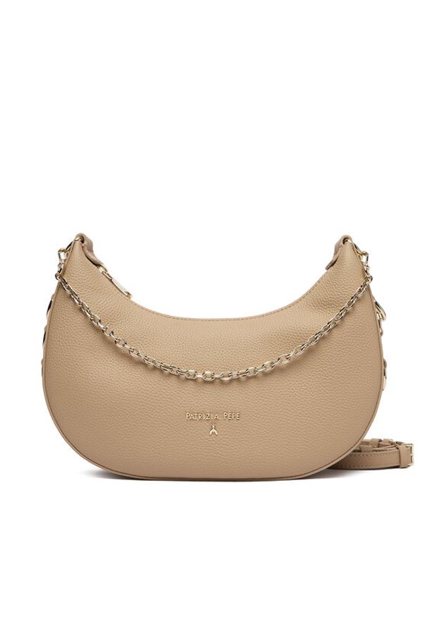 Patrizia Pepe Torebka 8B0310/L001-R874 Beżowy. Kolor: beżowy. Materiał: skórzane