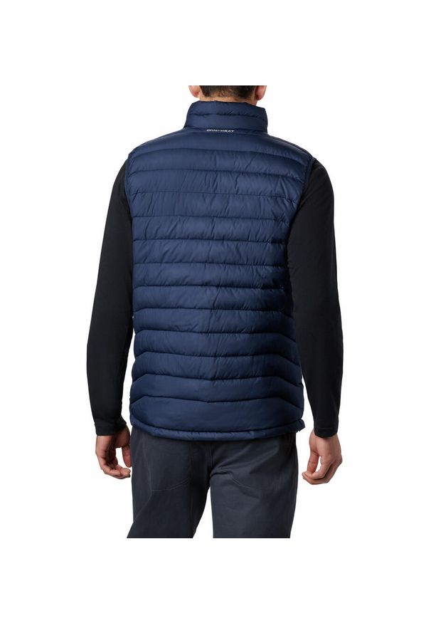 columbia - Bezrękawnik Turystyczny Puchowy Męski Columbia Powder Lite Vest. Kolor: niebieski. Materiał: puch. Długość rękawa: bez rękawów. Długość: krótkie