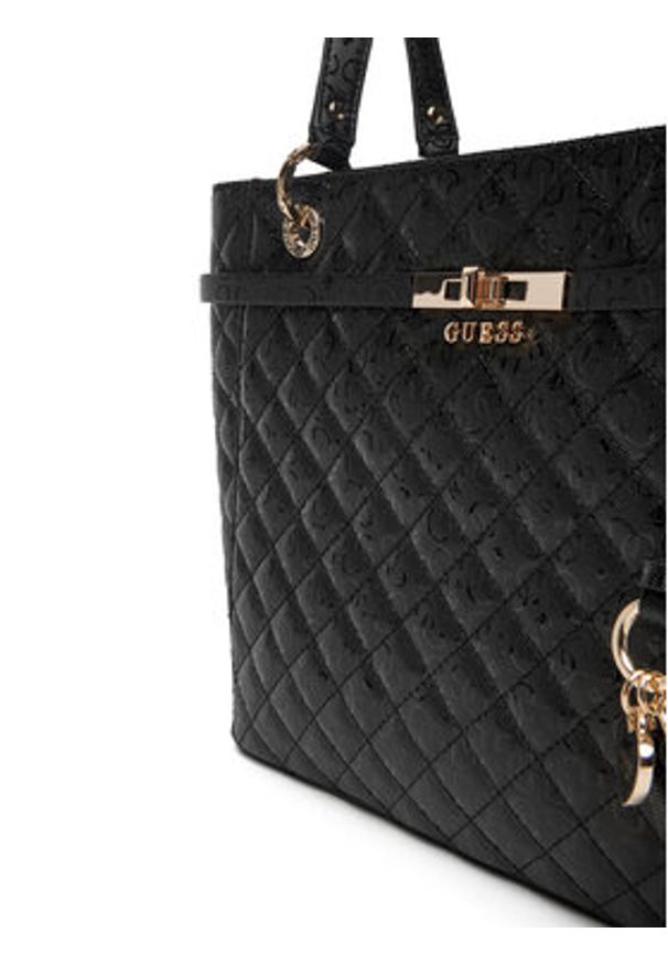 Guess Torebka Idra HWGG81 57250 Czarny. Kolor: czarny. Materiał: skórzane