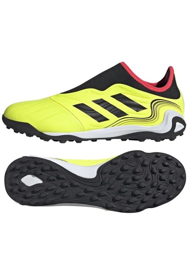 Adidas - Buty adidas Copa Sense.3 Ll Tf M GZ1372 żółte żółcie. Kolor: żółty. Materiał: syntetyk. Szerokość cholewki: normalna