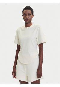 Adidas by Stella McCartney - adidas by Stella McCartney T-Shirt JX6775 Beżowy Regular Fit. Kolor: beżowy. Materiał: bawełna