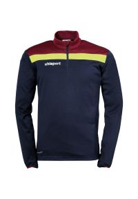 UHLSPORT - Bluza piłkarska dla dzieci Uhlsport Offense 23 1/4 zip. Kolor: czerwony, niebieski, wielokolorowy. Sport: piłka nożna