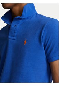 Polo Ralph Lauren Polo 710782592011 Niebieski Custom Slim Fit. Typ kołnierza: polo. Kolor: niebieski. Materiał: bawełna #3