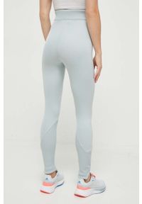 Adidas - adidas legginsy Z.N.E damskie kolor zielony gładkie. Stan: podwyższony. Kolor: zielony. Materiał: skóra, dzianina, materiał. Wzór: gładki. Sport: fitness #5