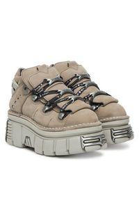 NEW ROCK Sneakersy M-106-C185 Beżowy. Kolor: beżowy. Materiał: skóra, nubuk