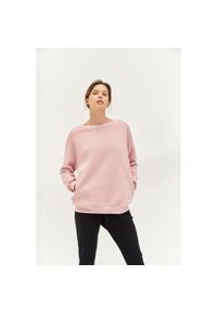 MOONHOLI - Bluza do jogi Moonholi Cozy AF Oversize Sweatshirt z bawełnianej dzianiny. Kolor: różowy. Materiał: bawełna, dzianina. Sport: joga i pilates #1