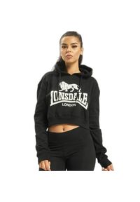 Bluza damska z kapturem Lonsdale Roxeth. Typ kołnierza: kaptur. Kolor: czarny #1