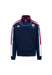 Kappa - Kurtka dresowa dla dzieci SM Caen Regroove 2024/25. Kolor: wielokolorowy, niebieski, biały. Materiał: dresówka. Sport: piłka nożna #1