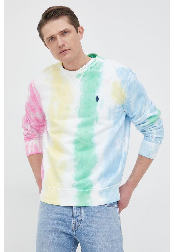 Polo Ralph Lauren bluza męska wzorzysta. Okazja: na co dzień. Typ kołnierza: polo. Materiał: dzianina. Styl: casual