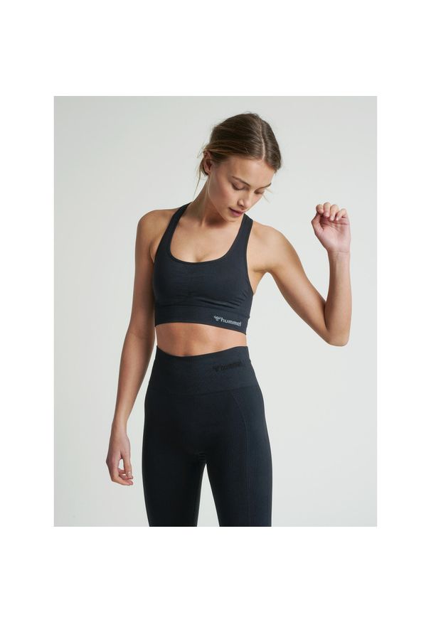 Stanik fitness cardio Hummel hmltif. Kolor: czarny. Materiał: materiał. Sport: fitness