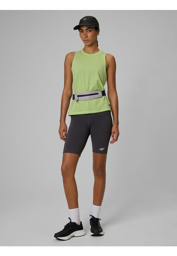 4f - 4F Koszulka do biegania regular szybkoschnąca damska - żółta S. Kolor: żółty. Sport: fitness, bieganie