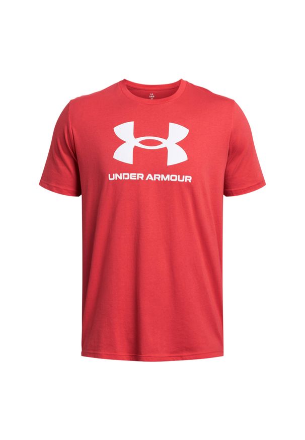 Under Armour - T-shirt Męski Logo 1382911 432. Kolor: czerwony. Sport: turystyka piesza