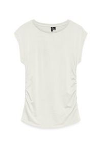 Vero Moda T-Shirt Avasarah 10342876 Biały Slim Fit. Kolor: biały. Materiał: lyocell #4