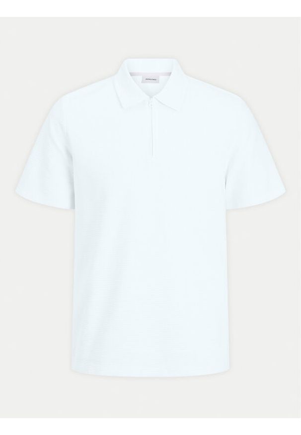 Jack & Jones Polo Benja 12269338 Biały Regular Fit. Typ kołnierza: polo. Kolor: biały. Materiał: bawełna