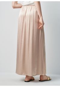 Ochnik - Długa prosta spódnica w kolorze camel. Kolor: brązowy. Materiał: wiskoza. Długość: długie #3