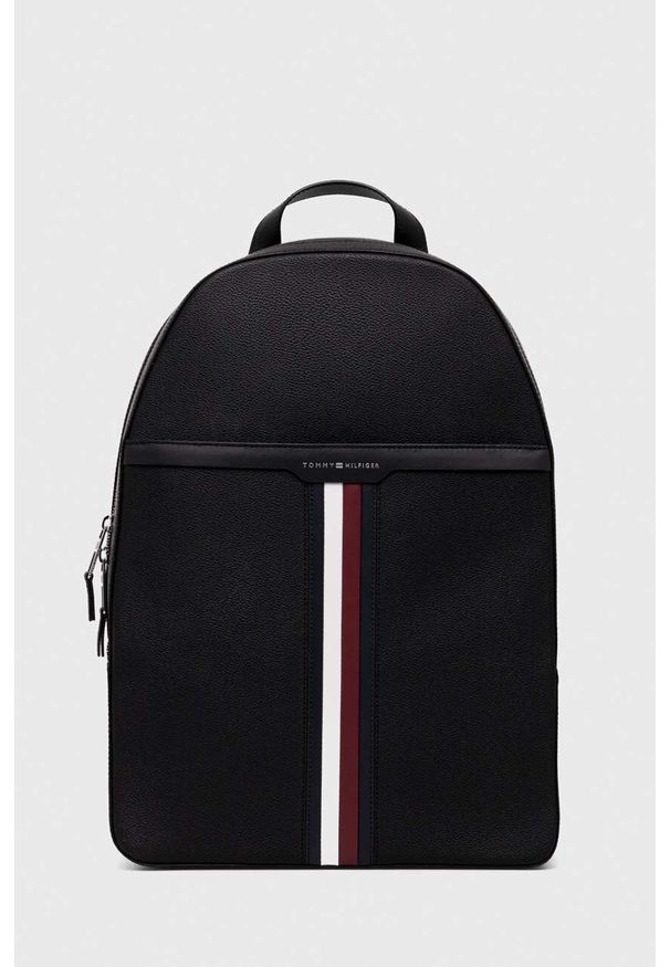 TOMMY HILFIGER - Tommy Hilfiger plecak męski kolor czarny duży gładki. Kolor: czarny. Wzór: gładki