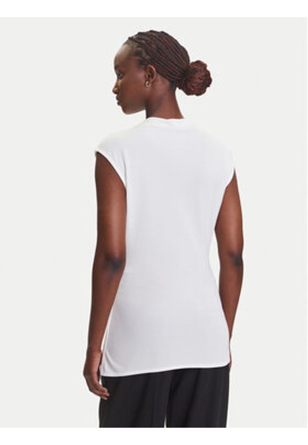 BOSS Bluzka Elamma 50541896 Biały Slim Fit. Kolor: biały. Materiał: wiskoza