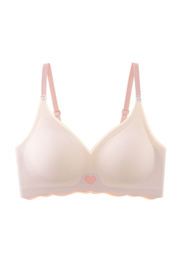 Intica - Biustonosz bezszwowy bez fiszbin na co dzień AnnaDiane. Kolor: różowy. Materiał: materiał