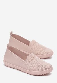 Born2be - Różowe Buty Sportowe Meliresa. Kolor: różowy. Materiał: materiał, guma. Szerokość cholewki: normalna. Wzór: ażurowy #4