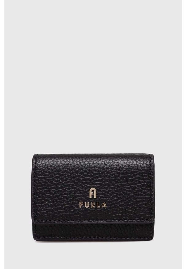 Furla portfel skórzany damski kolor czarny. Kolor: czarny. Materiał: skóra