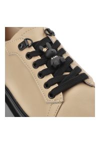 Beżowe Sneakersy Artiker Modne Obuwie Damskie. Okazja: na co dzień. Zapięcie: sznurówki. Kolor: beżowy. Materiał: skóra. Obcas: na platformie #4