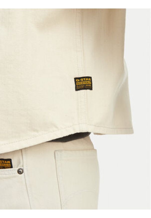 G-Star RAW - G-Star Raw Kurtka jeansowa D29107-E362 Kremowy Relaxed Fit. Kolor: kremowy. Materiał: bawełna