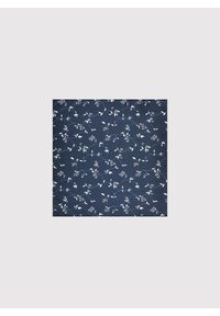 Pako Lorente - PAKO LORENTE – Granatowa poszetka w kwiaty. Kolor: niebieski. Materiał: poliester. Wzór: kwiaty #1