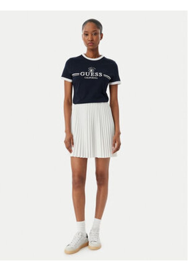 Guess T-Shirt V6GI08 K2975 Granatowy Regular Fit. Kolor: niebieski. Materiał: bawełna