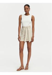 Guess Szorty materiałowe W5GD1R WG4C2 Beżowy jasny Regular Fit. Kolor: beżowy. Materiał: lyocell #3