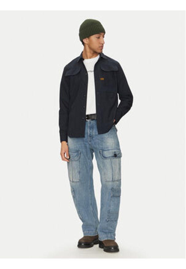G-Star RAW - G-Star Raw Koszula Cpo Utility D26470-C973 C742 Granatowy Regular Fit. Kolor: niebieski. Materiał: bawełna