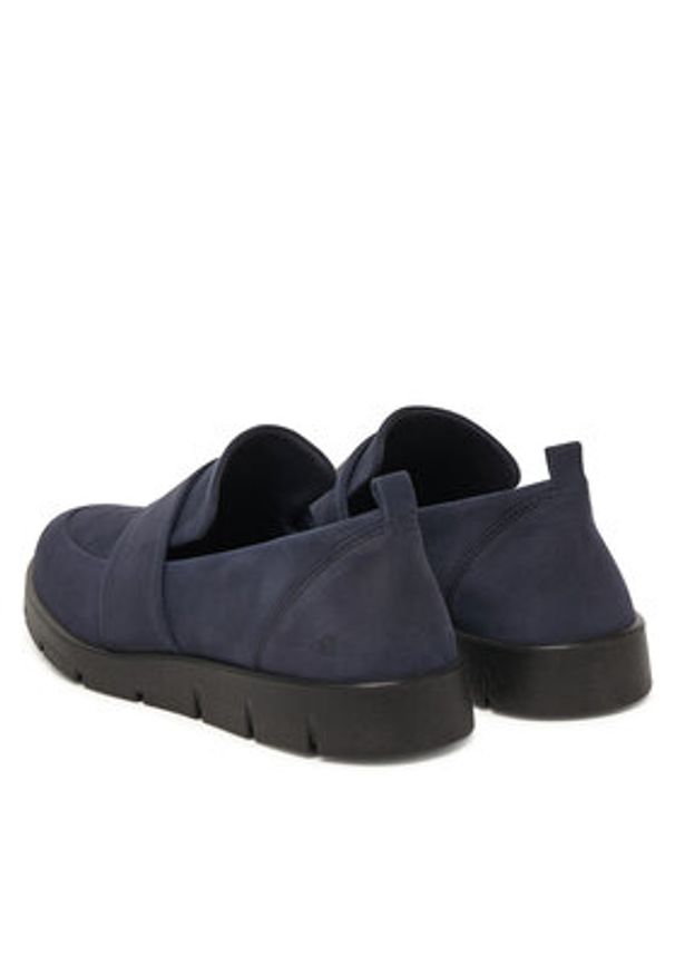 ecco - ECCO Półbuty Bella 28230302303 Granatowy. Kolor: niebieski. Materiał: nubuk, skóra