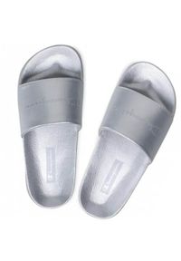 Klapki damskie Champion Queens Slide. Kolor: szary. Materiał: syntetyk, materiał. Styl: sportowy