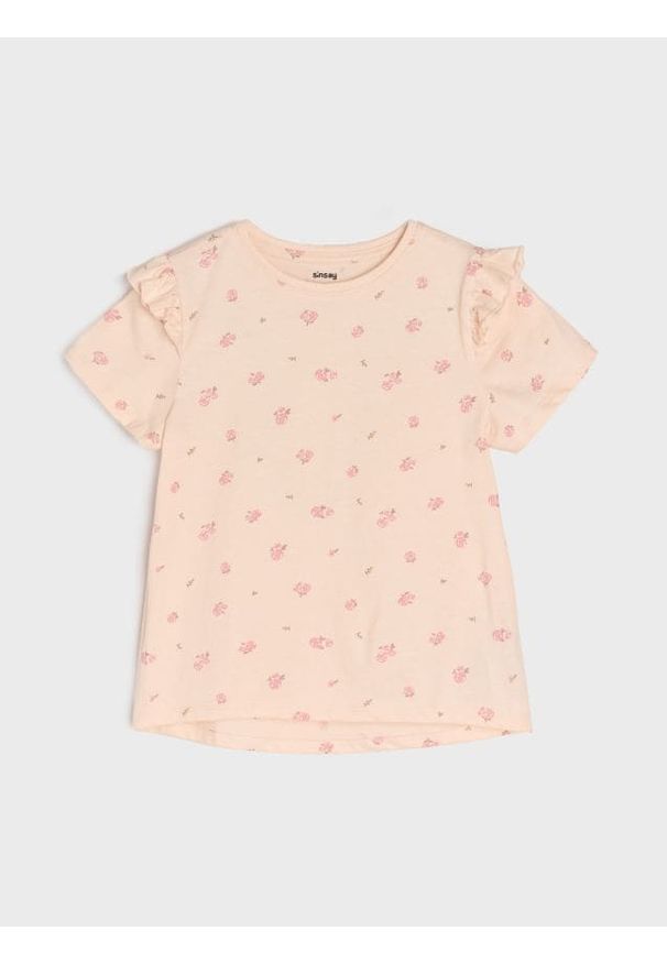 Sinsay - Bawełniana koszulka - wielobarwny. Materiał: bawełna