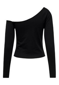 only - ONLY Bluzka Live Love 15344398 Czarny Slim Fit. Kolor: czarny. Materiał: bawełna #5