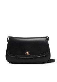 Calvin Klein Torebka Ck Flap Camera Bag LV04F3421G Czarny. Kolor: czarny. Materiał: skórzane #1