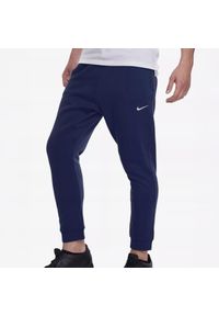Spodnie Dresowe Męskie Nike Fleece Swoosh. Kolor: niebieski. Materiał: dresówka. Długość: długie