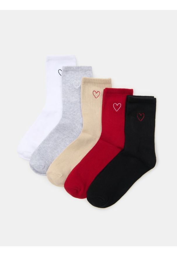 Sinsay - Długie skarpetki 5 pack - wielobarwny