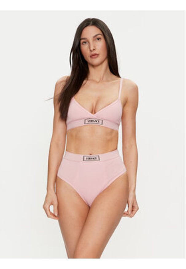 VERSACE - Versace Biustonosz braletka 1013503 Różowy. Kolor: różowy. Materiał: bawełna
