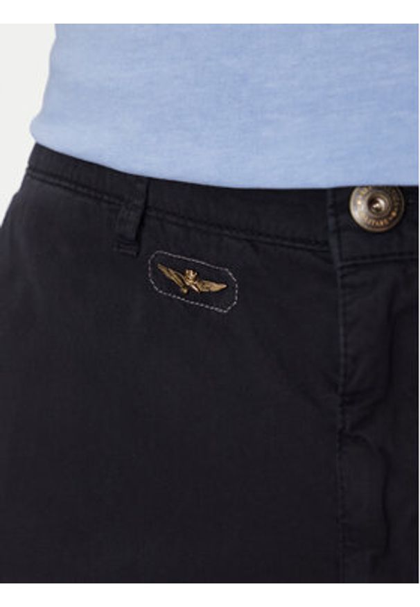 Aeronautica Militare Szorty materiałowe 251BE066CT1122 Granatowy Regular Fit. Kolor: niebieski. Materiał: bawełna