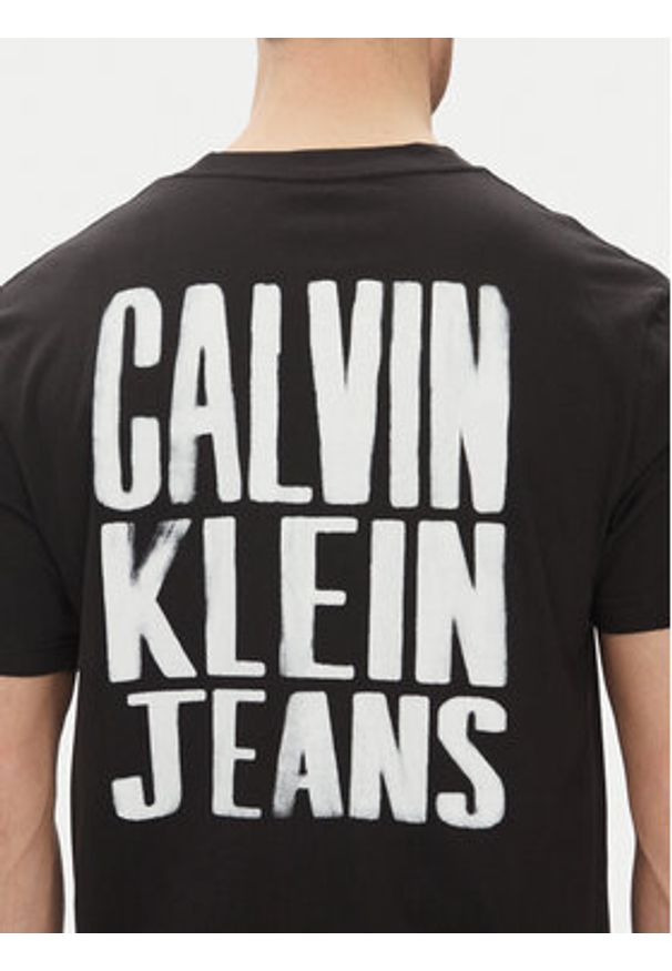 Calvin Klein Jeans T-Shirt Painted J30J327523 Czarny Regular Fit. Kolor: czarny. Materiał: bawełna