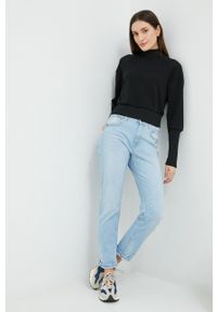 Sisley jeansy damskie high waist. Okazja: na co dzień. Stan: podwyższony. Kolor: niebieski. Styl: casual #1
