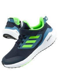Adidas - Buty sportowe adidas EQ21 Run Jr GY4366 niebieskie. Zapięcie: rzepy. Kolor: niebieski. Materiał: guma, tkanina. Sport: bieganie #1