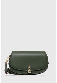 MICHAEL Michael Kors torebka skórzana kolor zielony. Kolor: zielony. Materiał: skórzane. Rodzaj torebki: na ramię