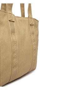 Calvin Klein Torebka Webbing Strap Canvas Tote LV04F3463G Beżowy. Kolor: beżowy #4
