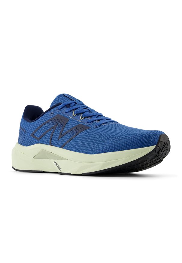 Buty męskie New Balance FuelCell Propel v5 MFCPRCN5 – niebieskie. Okazja: na co dzień. Kolor: niebieski. Materiał: guma, materiał, syntetyk. Szerokość cholewki: normalna. Sport: bieganie, fitness