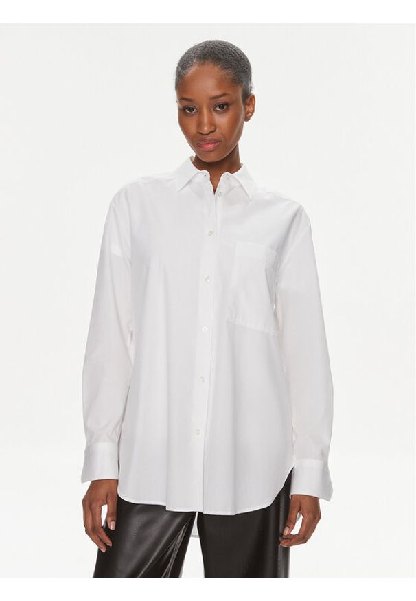 Hugo Koszula 50515741 Biały Oversize. Kolor: biały. Materiał: bawełna