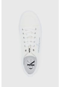 Calvin Klein Jeans Tenisówki męskie kolor biały. Nosek buta: okrągły. Zapięcie: sznurówki. Kolor: biały. Materiał: guma #5