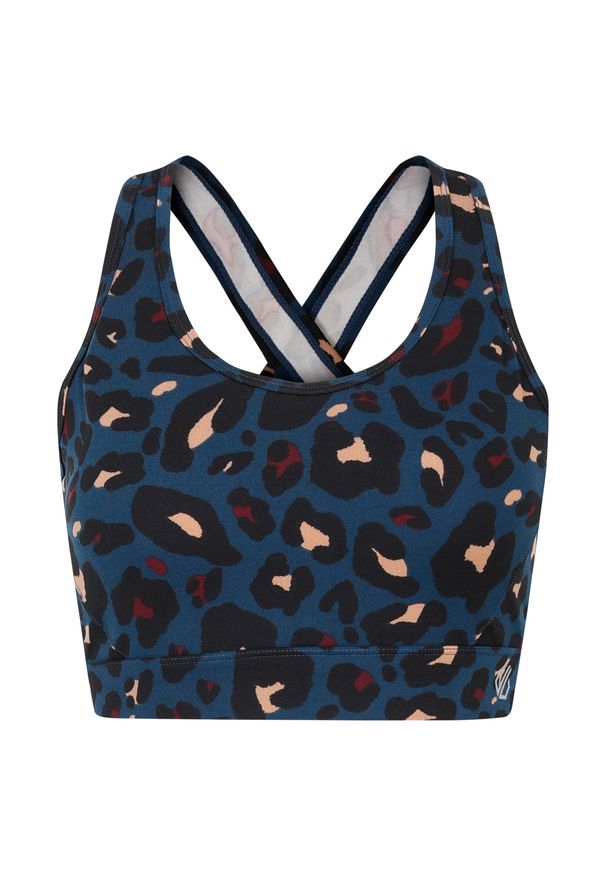 DARE 2B - Damski Biustonosz Sportowy Swift II Z Nadrukiem Zwierzęcym. Kolor: szary, niebieski, wielokolorowy. Wzór: motyw zwierzęcy, nadruk