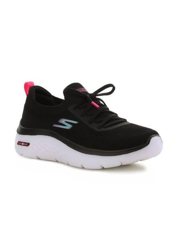 skechers - Buty do chodzenia damskie Skechers Hyper Burst. Zapięcie: sznurówki. Kolor: czarny. Materiał: guma, materiał, tkanina, syntetyk. Szerokość cholewki: normalna. Sport: turystyka piesza