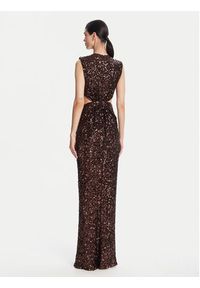 Elisabetta Franchi Sukienka wieczorowa ABR4852E2 644 Brązowy Regular Fit. Kolor: brązowy. Materiał: syntetyk. Styl: wizytowy #5